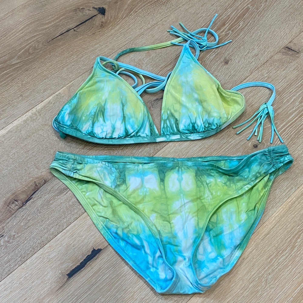 Lucky Brand Tie-Dye Crossback Bikini